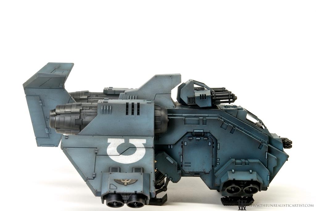 Airbrush, Space Marines, Stormraven, Ultramarines, Weathered